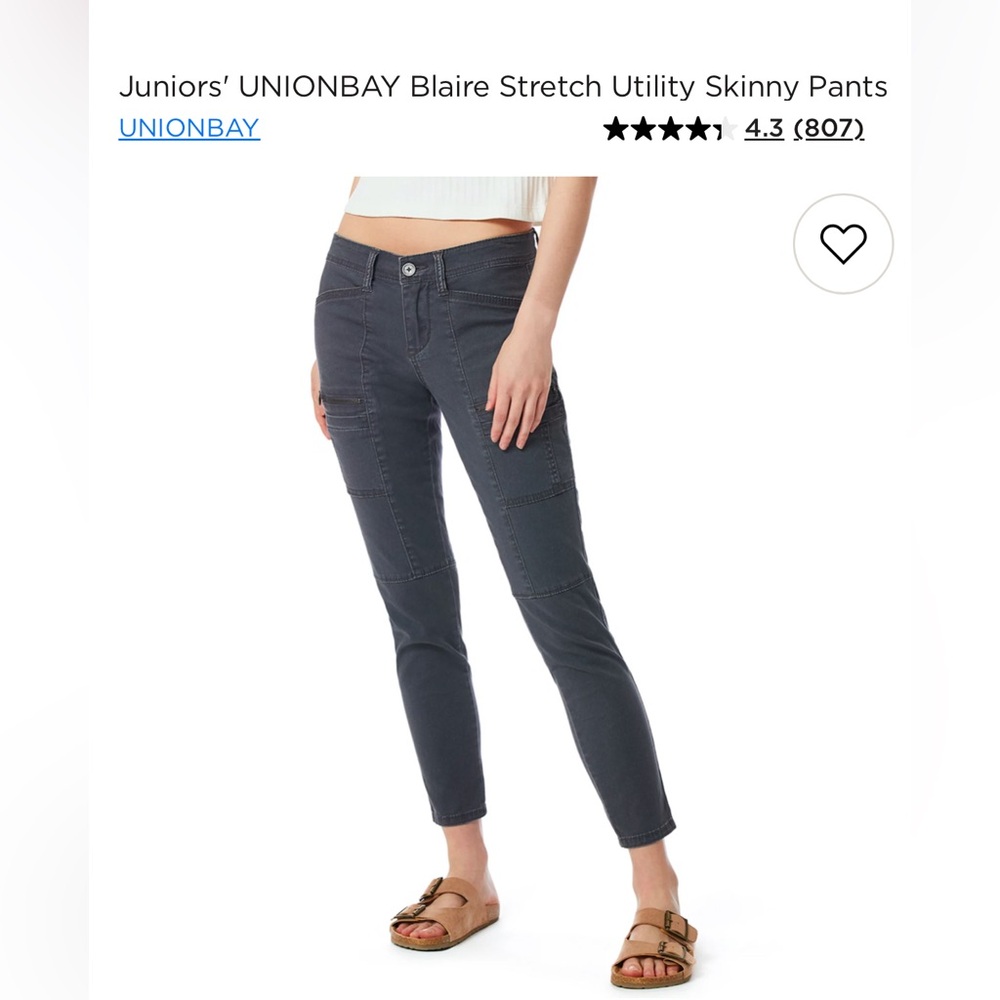 Junior’s Unionbay Skinny Utility Pant - Picture 3 of 12